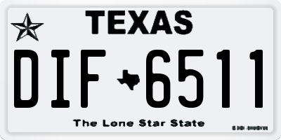 TX license plate DIF6511