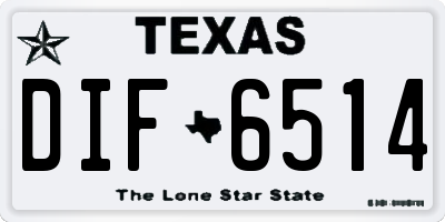 TX license plate DIF6514