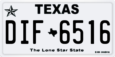 TX license plate DIF6516