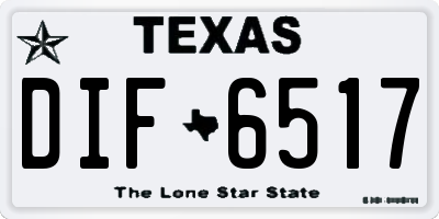 TX license plate DIF6517