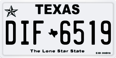 TX license plate DIF6519
