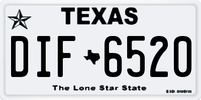 TX license plate DIF6520