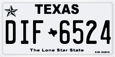TX license plate DIF6524