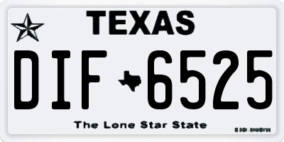 TX license plate DIF6525