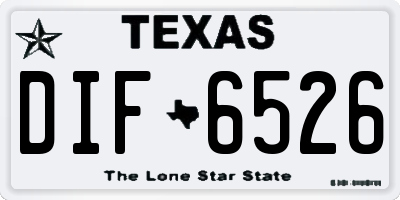 TX license plate DIF6526