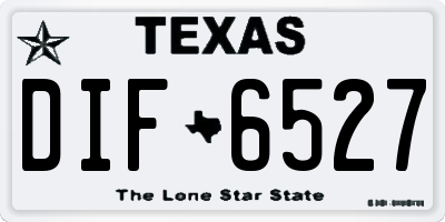 TX license plate DIF6527