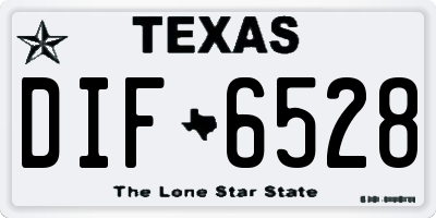 TX license plate DIF6528