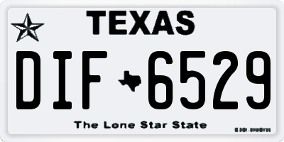 TX license plate DIF6529