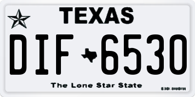 TX license plate DIF6530