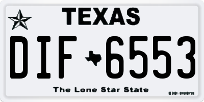 TX license plate DIF6553