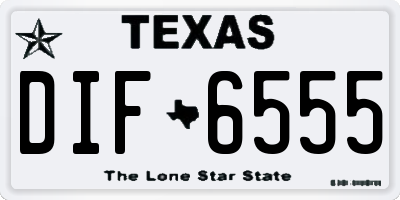 TX license plate DIF6555