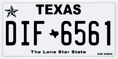 TX license plate DIF6561