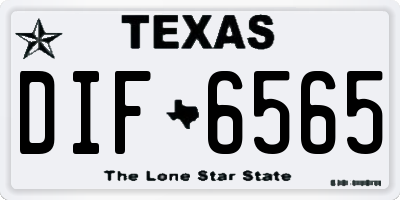 TX license plate DIF6565
