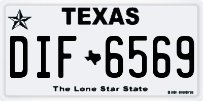 TX license plate DIF6569