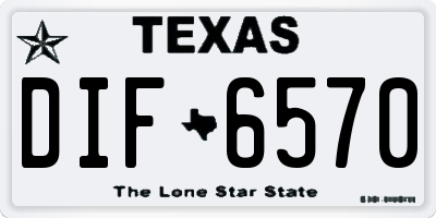 TX license plate DIF6570