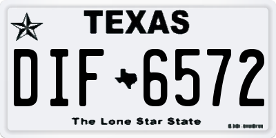 TX license plate DIF6572