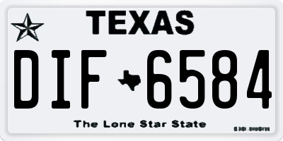 TX license plate DIF6584