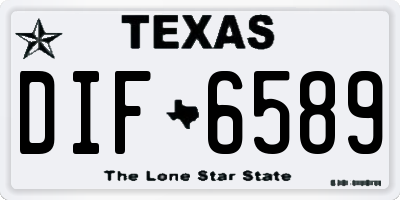 TX license plate DIF6589