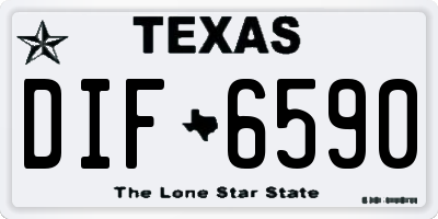 TX license plate DIF6590