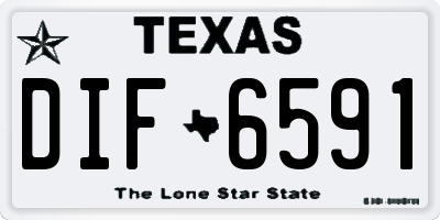 TX license plate DIF6591