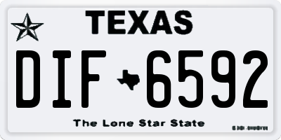 TX license plate DIF6592