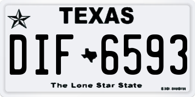 TX license plate DIF6593