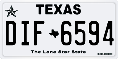 TX license plate DIF6594