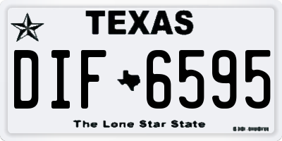 TX license plate DIF6595