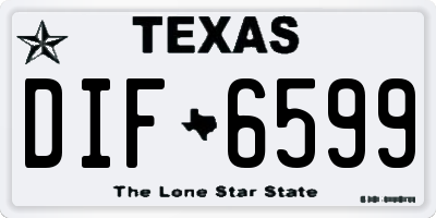 TX license plate DIF6599
