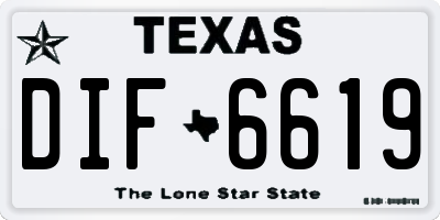 TX license plate DIF6619