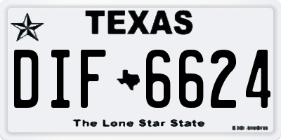 TX license plate DIF6624