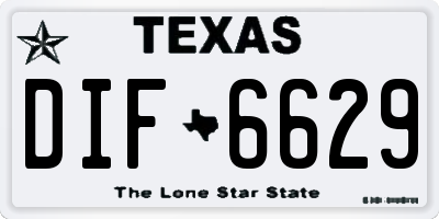 TX license plate DIF6629