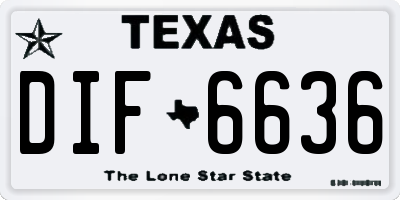TX license plate DIF6636