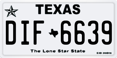 TX license plate DIF6639