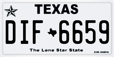 TX license plate DIF6659