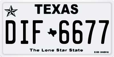 TX license plate DIF6677