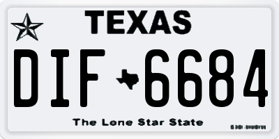 TX license plate DIF6684