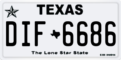 TX license plate DIF6686