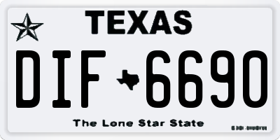 TX license plate DIF6690