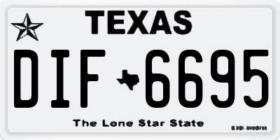 TX license plate DIF6695