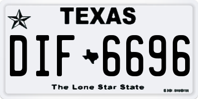 TX license plate DIF6696
