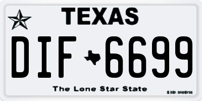 TX license plate DIF6699