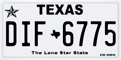 TX license plate DIF6775