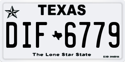 TX license plate DIF6779
