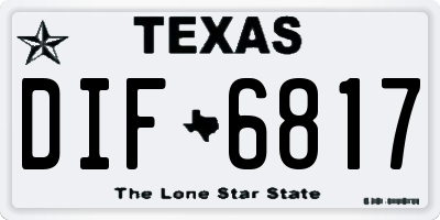 TX license plate DIF6817
