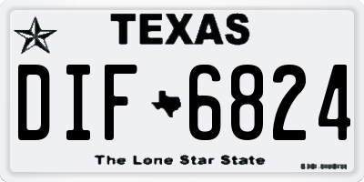 TX license plate DIF6824