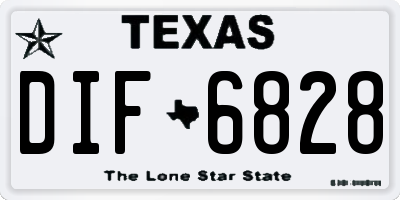 TX license plate DIF6828