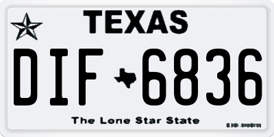 TX license plate DIF6836