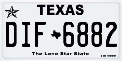 TX license plate DIF6882