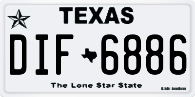 TX license plate DIF6886